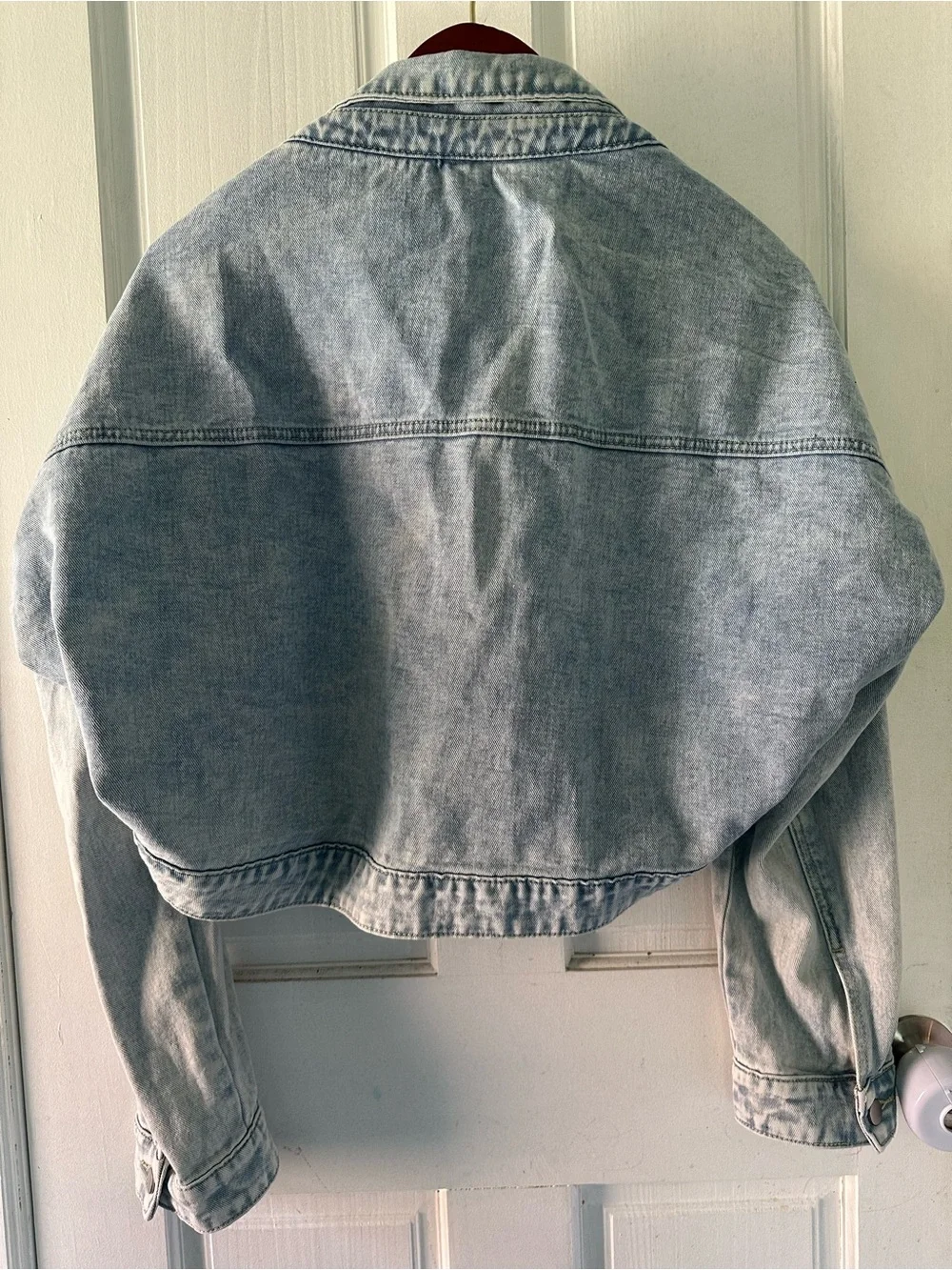 🌻 Cropped Open Front Denim Jacket 🌻 - Picture 4 of 7